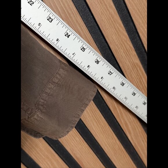 Velvet by Graham & Spencer Shirt Large Mens Brown Long Sleeve Collared Pocket - Picture 5 of 9